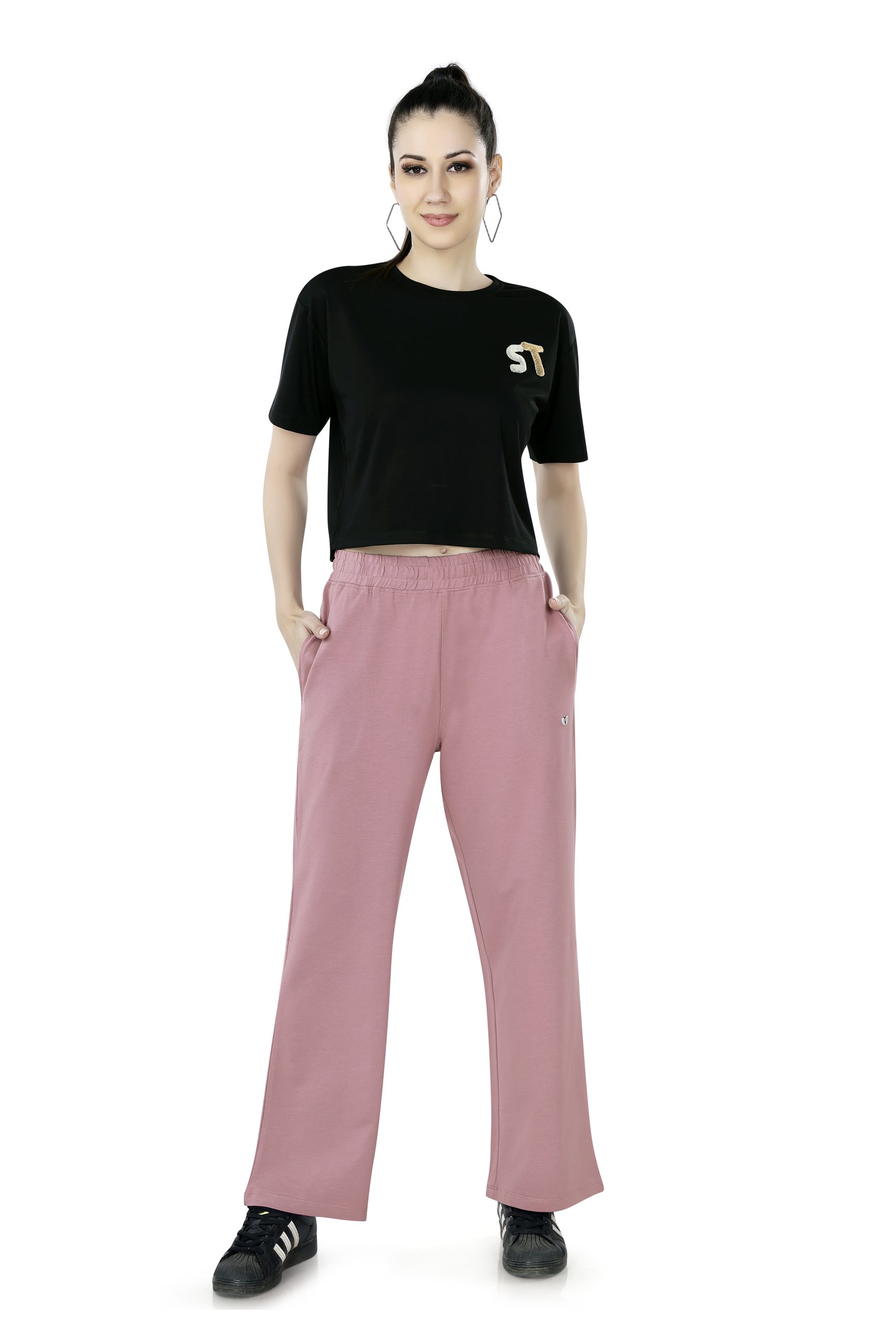Women Lounge Palazzo Pant – Rose Pink