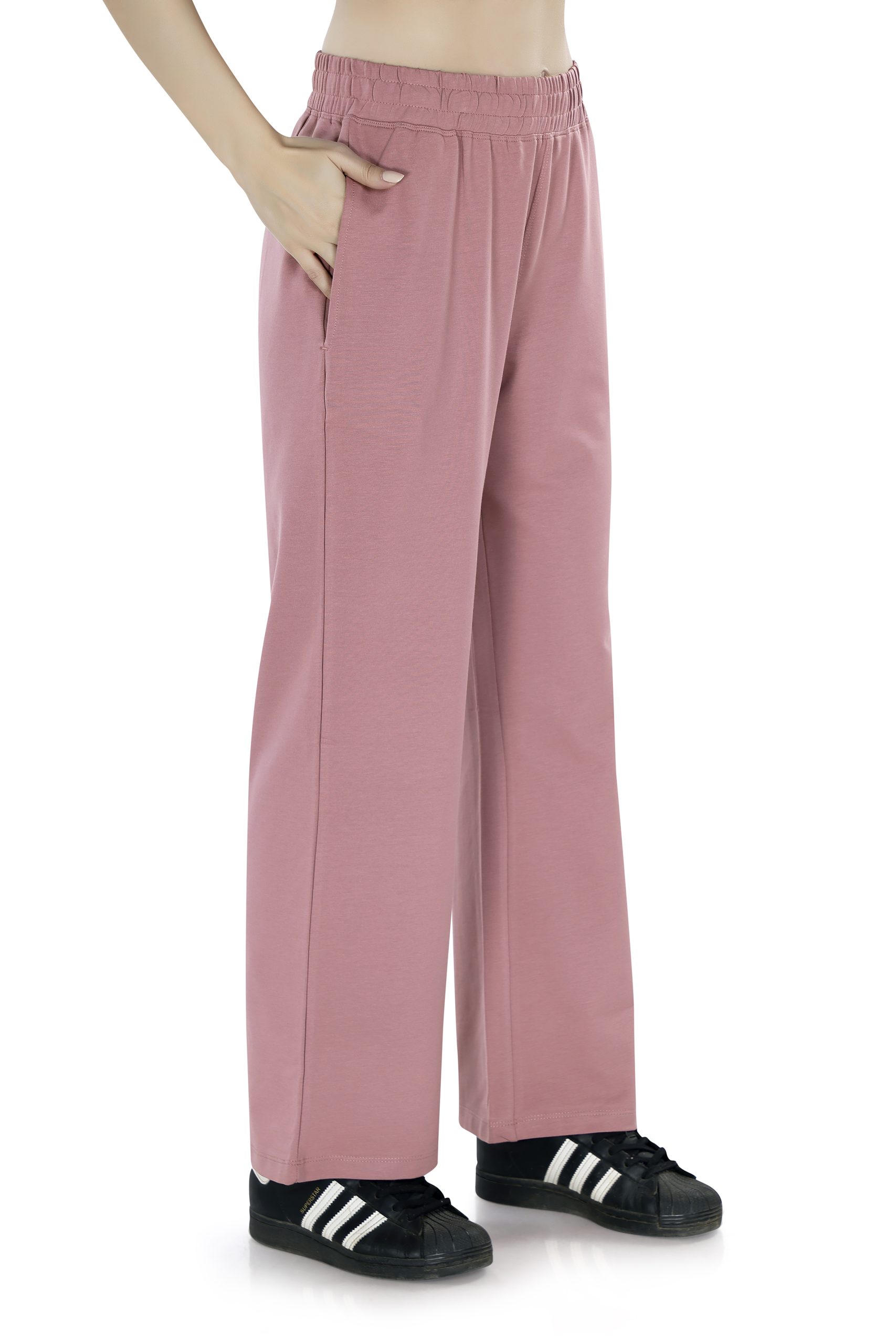 Women Lounge Palazzo Pant – Rose Pink